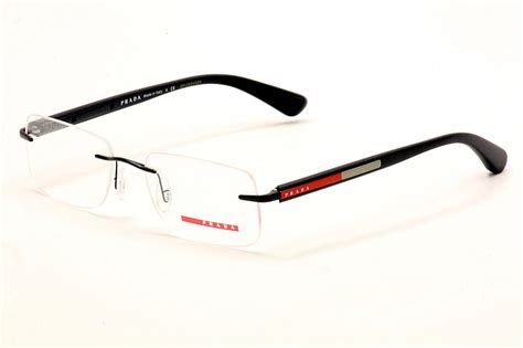 designer glasses prada|Prada rimless glasses frames.